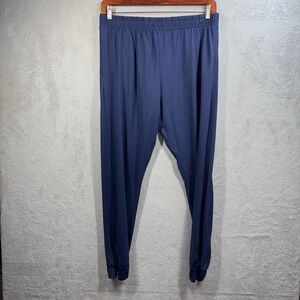 Zyia Activewear Joggers Navy Blue Women's 2XL XXL Zipper Ankles (No Drawstring)